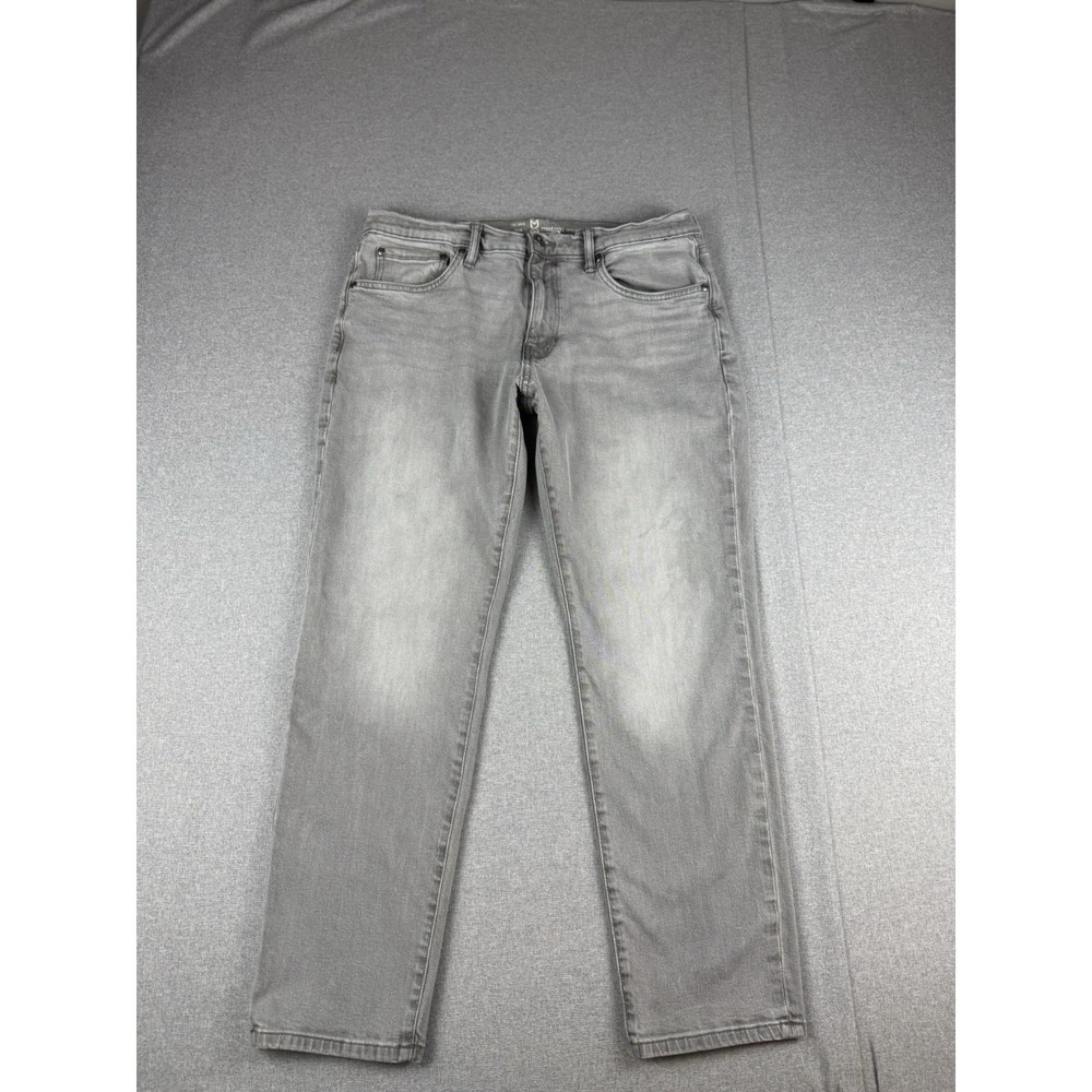 Mutual Weave The Taper Gray Stretch Jeans Men's 34x30 Slim Taper Denim